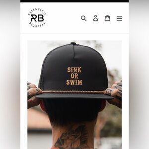 Relentless Betrayal Sink Or Swim BLACKOUT Snapback -NWOT